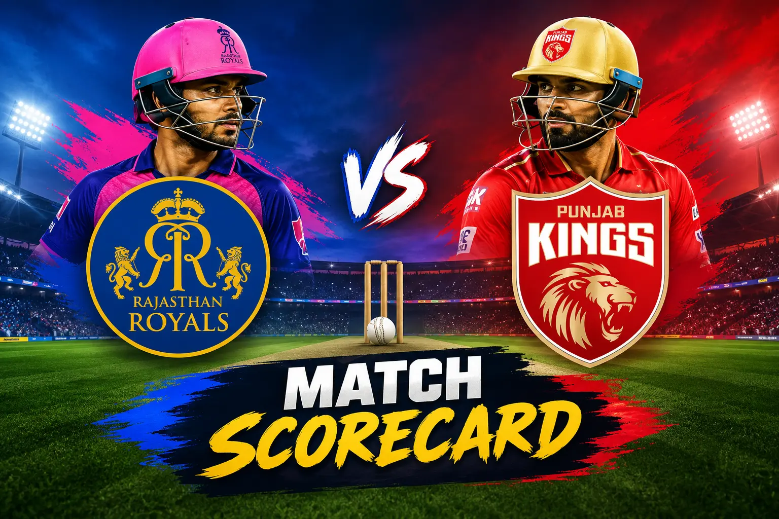 Rajasthan Royals vs Punjab Kings Match Scorecard
